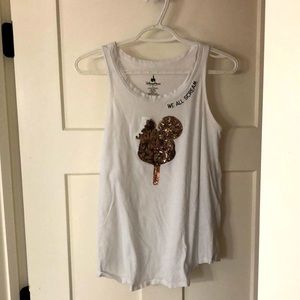 Disney parks Mickey bar sequin tank